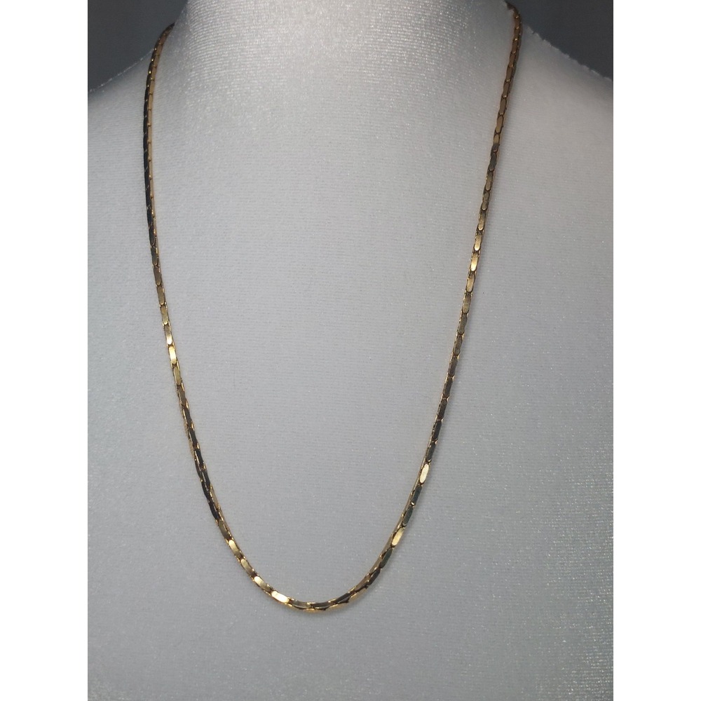 Vintage 14K GP Italy Layering Chain Necklace 23.5" Quiet Luxury Minimalist 16g